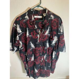 Monte Carlo Sailboat Button Up‎ Shirt XLarge